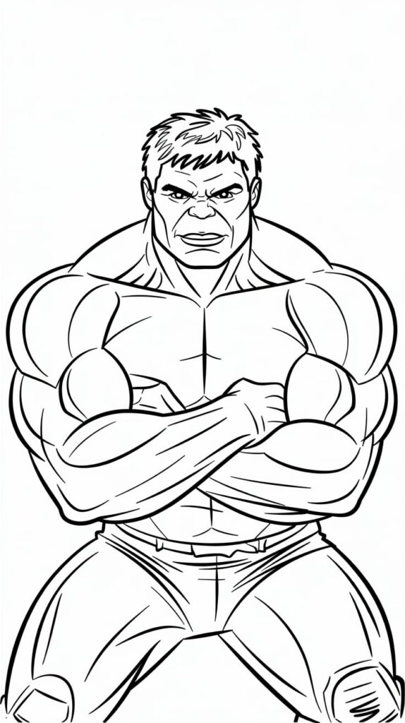 coloriage a imprimer gratuit hulk