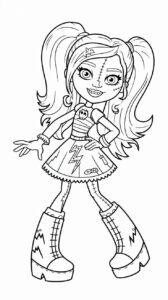 Hojas para colorear Monster High de Ketty, solo de Ketty