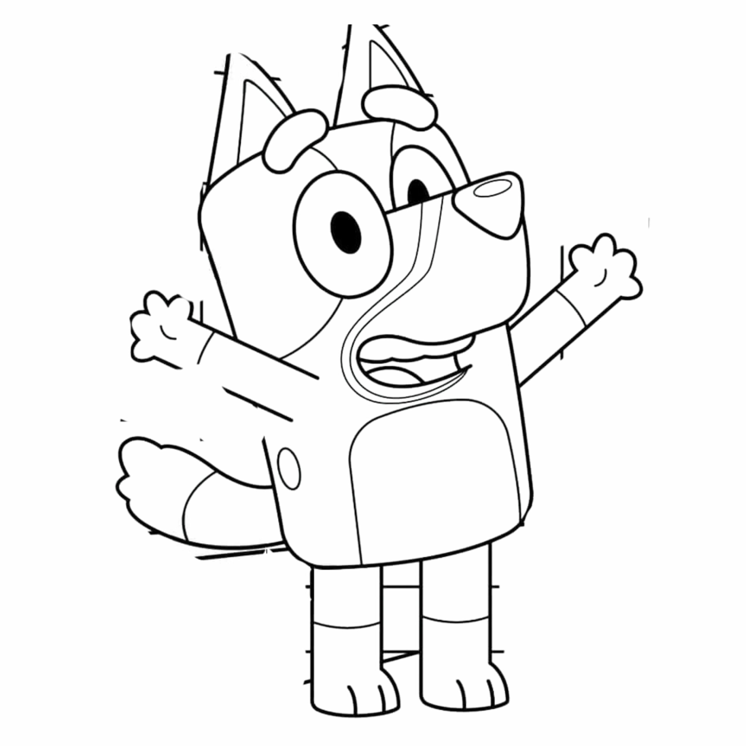 coloriage bluey à imprimer