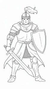 kleurplaat ridder draak