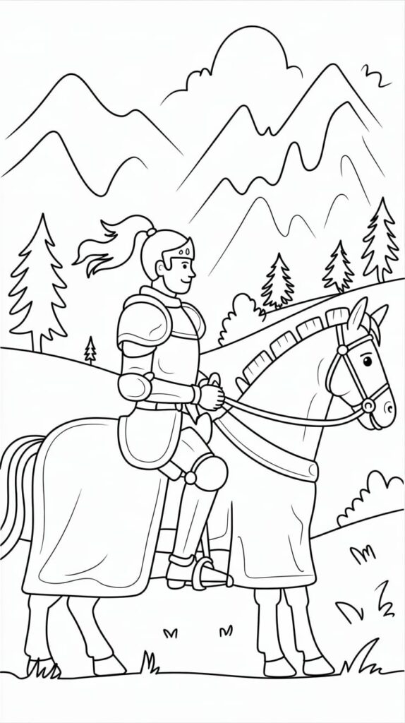 coloriage chevalier pdf