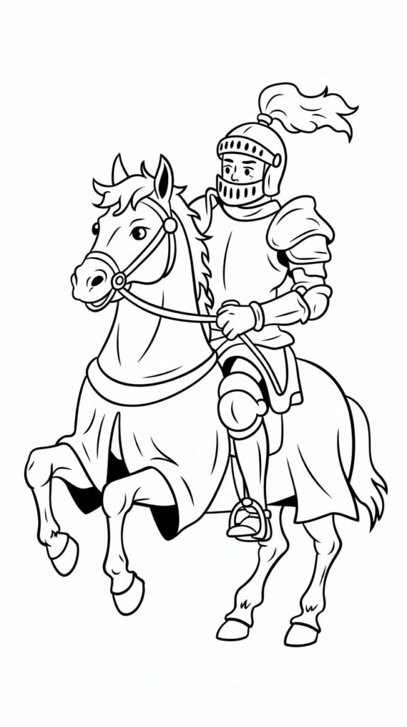 coloriage de chevalier