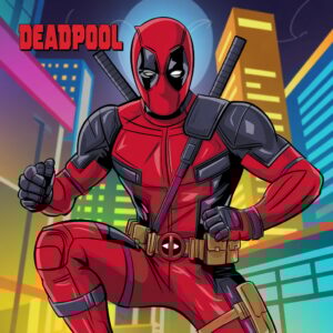 Deadpool para colorir