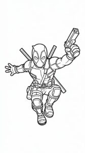 marvel kleurplaat deadpool