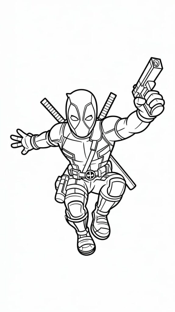 marvel deadpool coloring pages