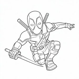 deadpool en wolverine kleurplaat