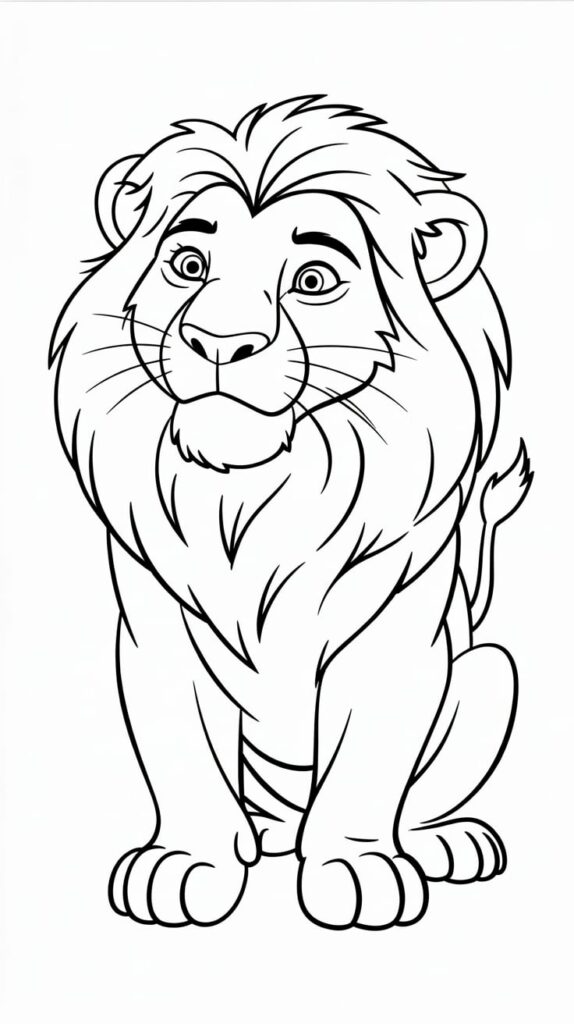 desenho para colorir do rei leão
