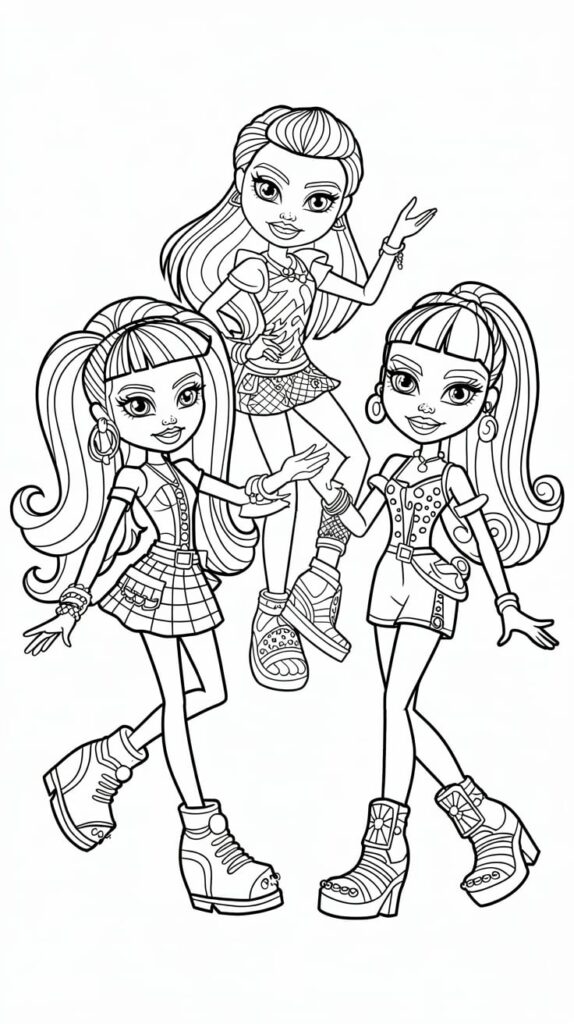 boyama sayfası monster high boyama