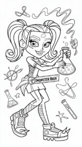 Páginas para colorear Monster High de clouwdien