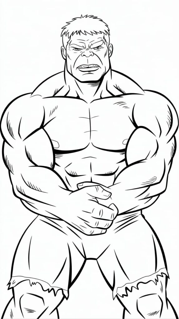 kleurplaat groene hulk