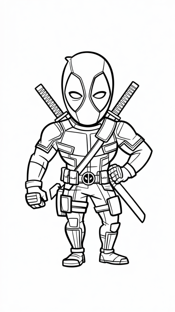 kleurplaat deadpool wolverine