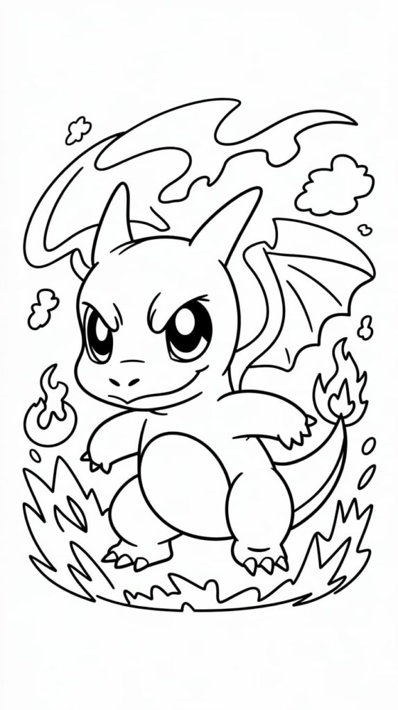 charizard kleurplaat pokemon