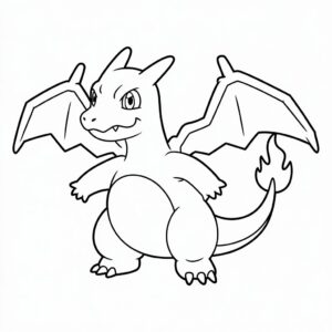 pokemon charizard kleurplaat