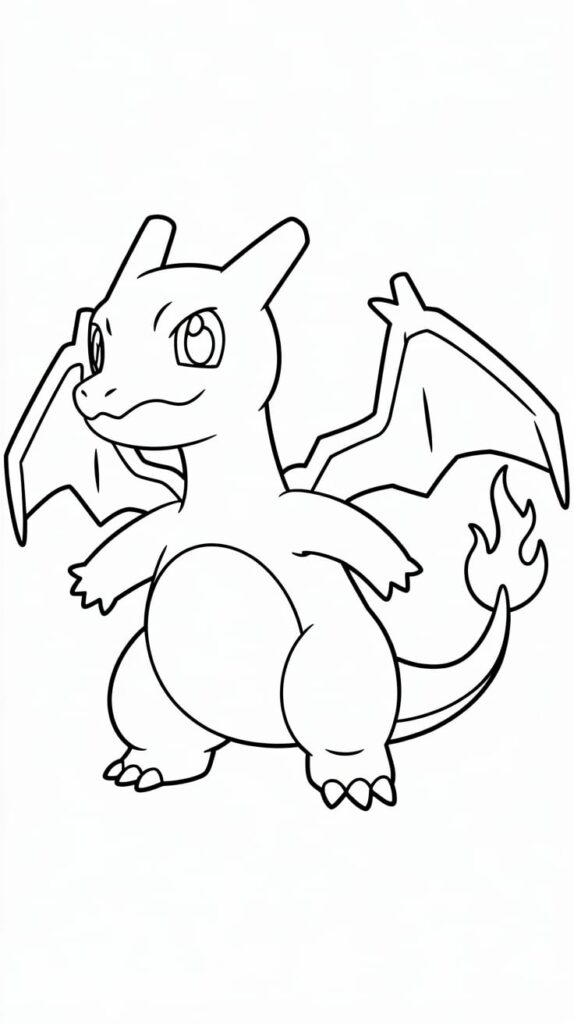 charizard pokemon kleurplaat