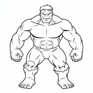 kleurplaten van de hulk