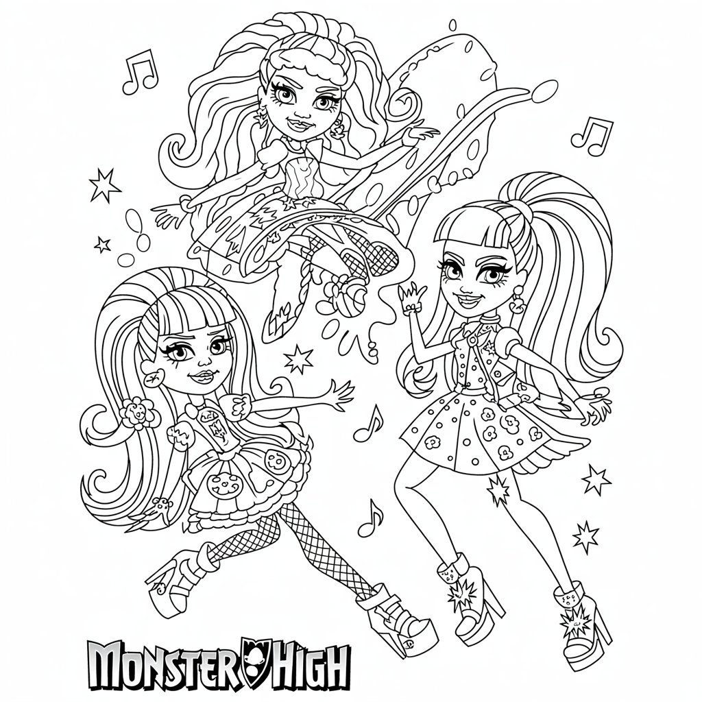 ausmalbilder kostenlos monster high
