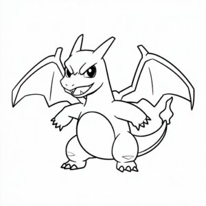 kleurplaat pokemon charizard