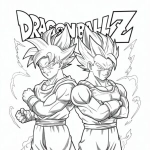son goku und vegeta ausmalbilder
