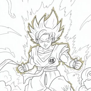 son goku super saiyajin ausmalbilder