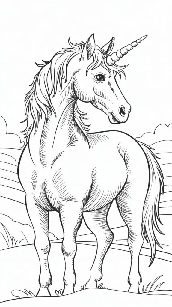 unicorno kawaii disegni facili