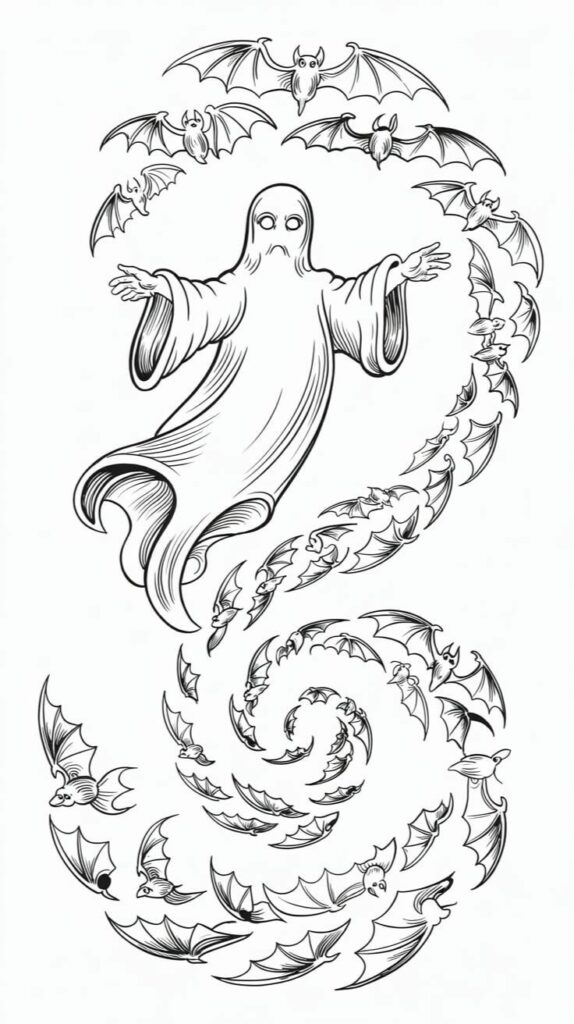 spooky halloween coloring pages for adults