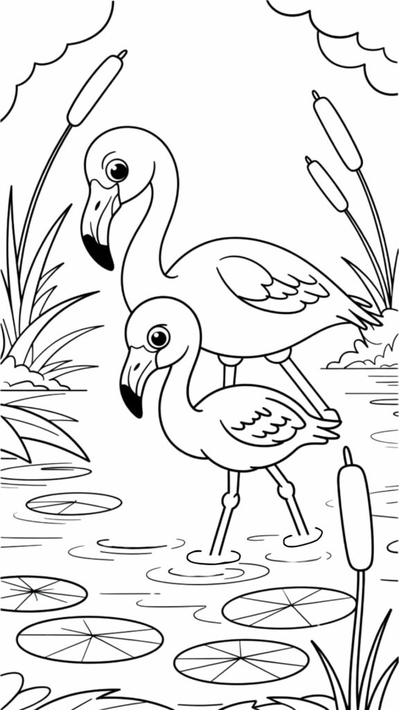 dibujos de flamencos