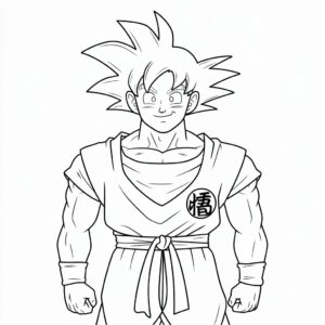 son goku ausmalbilder einfach