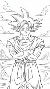 coloriage dragon ball z son goku