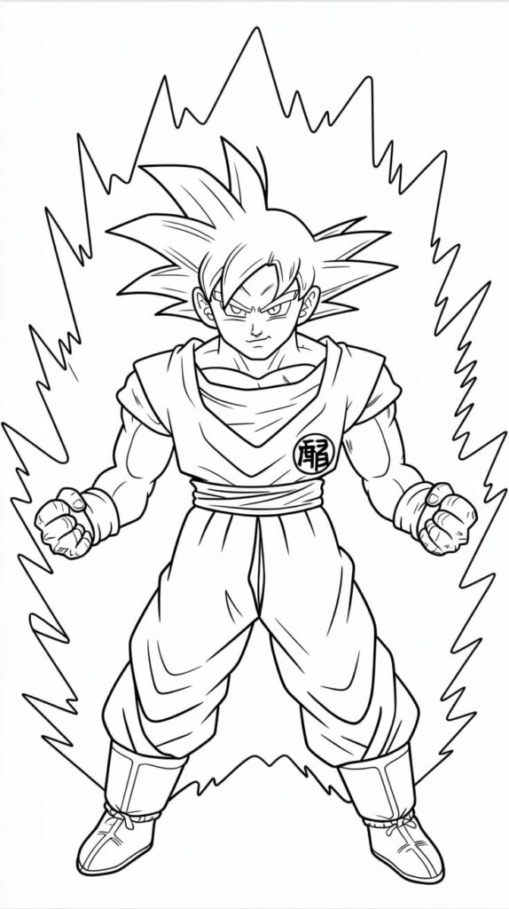 dragonball z ausmalbilder son goku