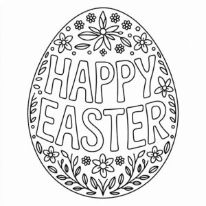 easter egg coloring page