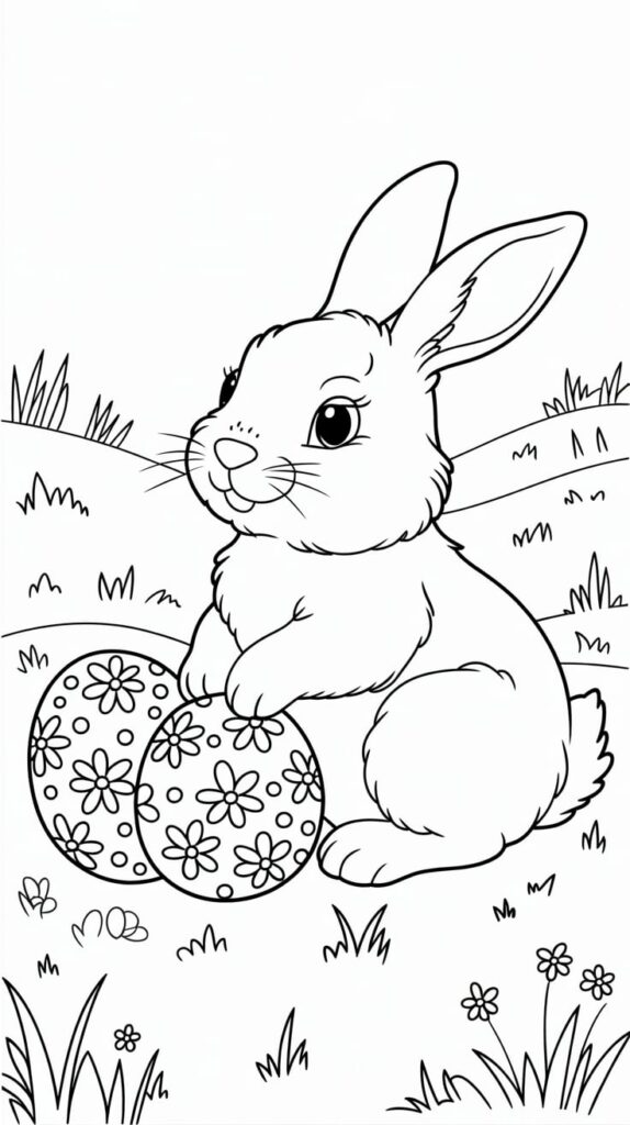 coniglio di pasqua disegno