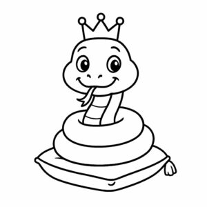 gratis kleurplaat slang