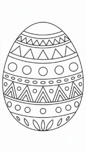 Gran página para colorear un huevo de Pascua