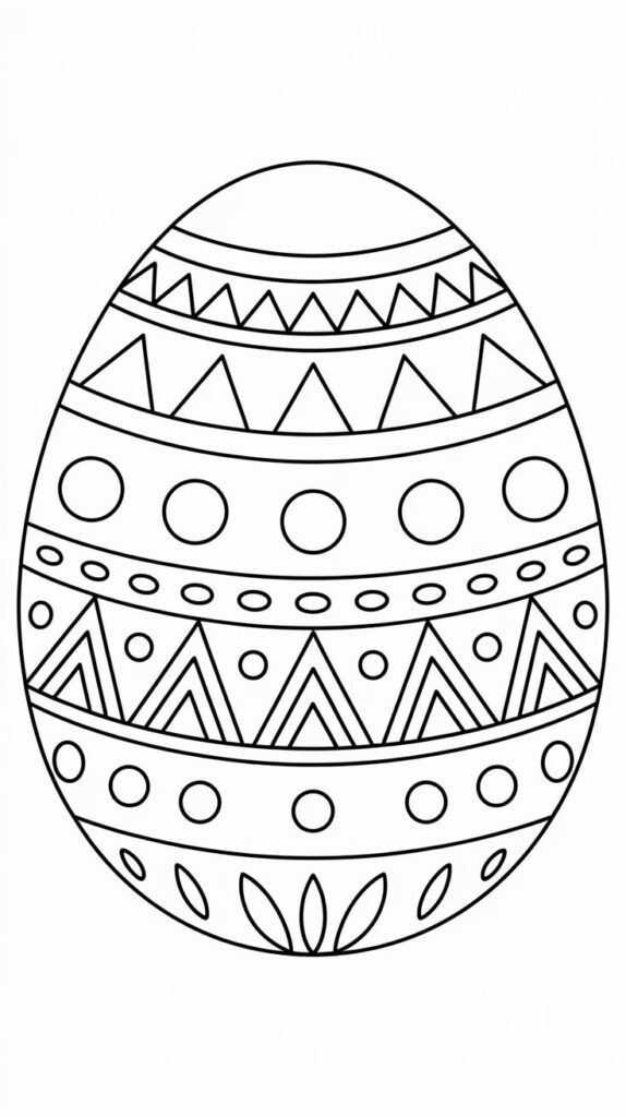 free coloring pages of easter eggs