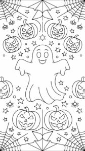 halloween kleurplaat spook