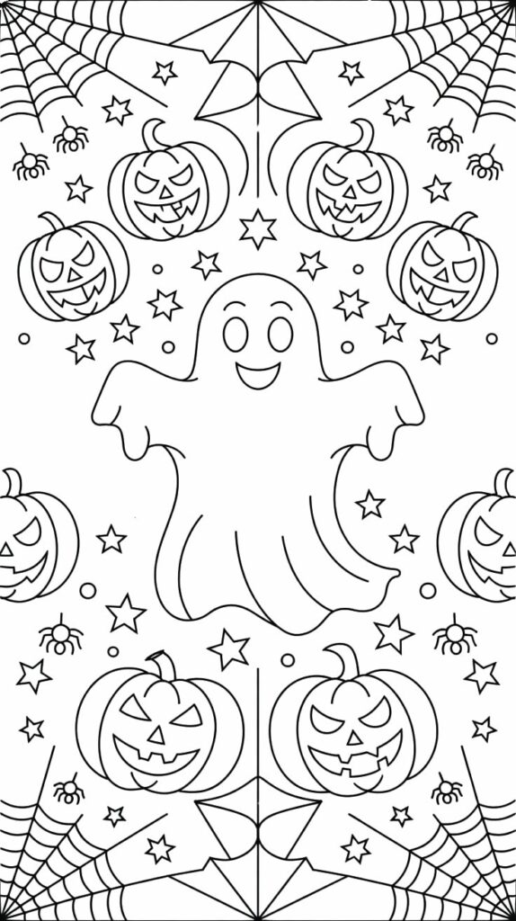 spooky halloween printable coloring pages