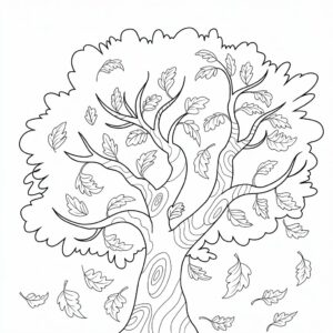 herfst boom tekening