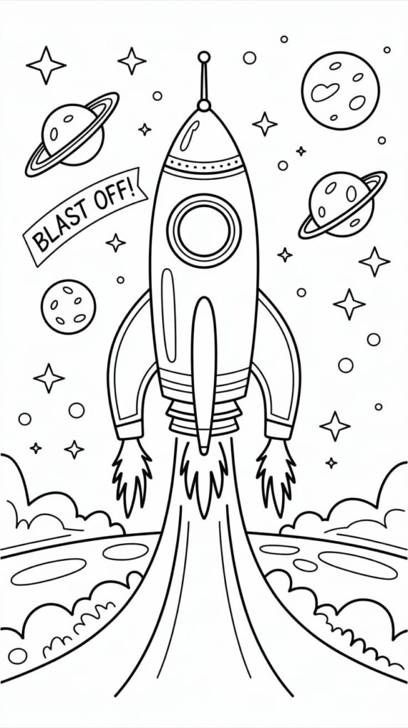 hoe teken je een raket