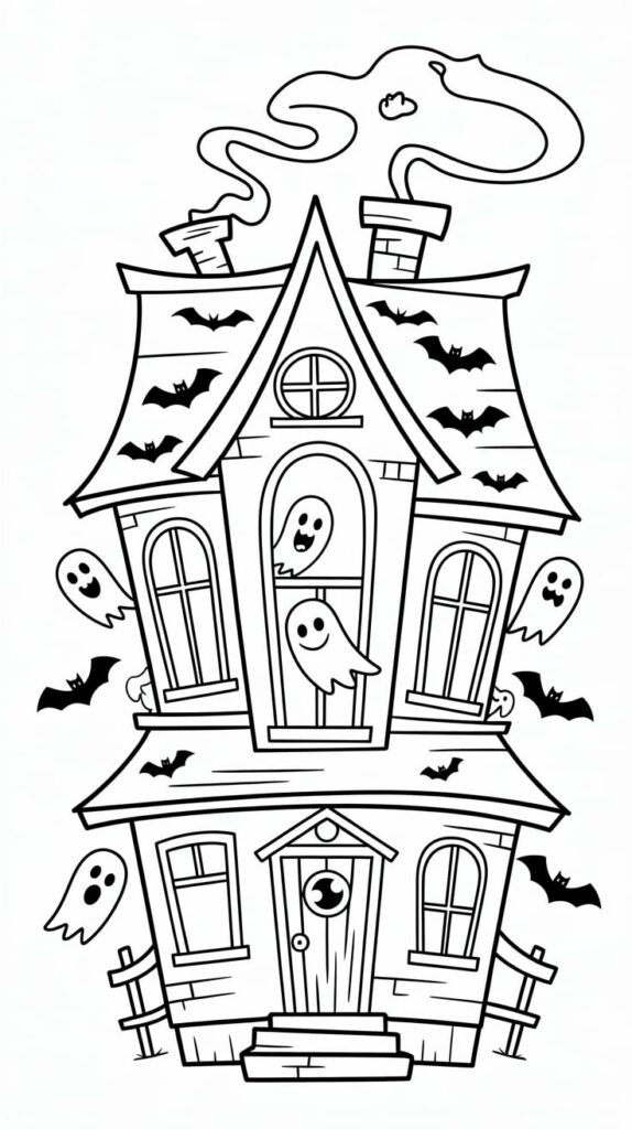cute spooky halloween coloring pages