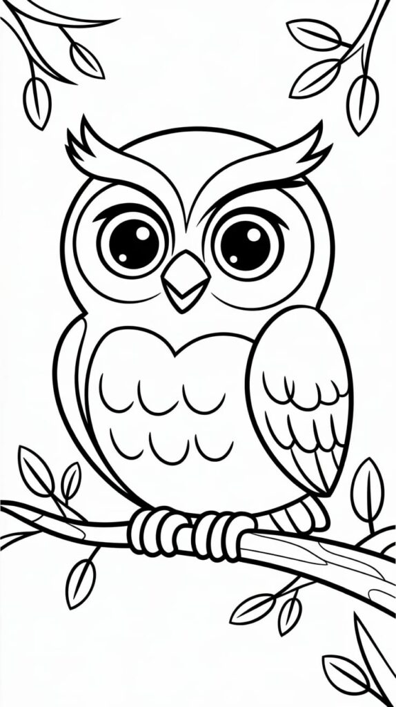 dessin facile hibou