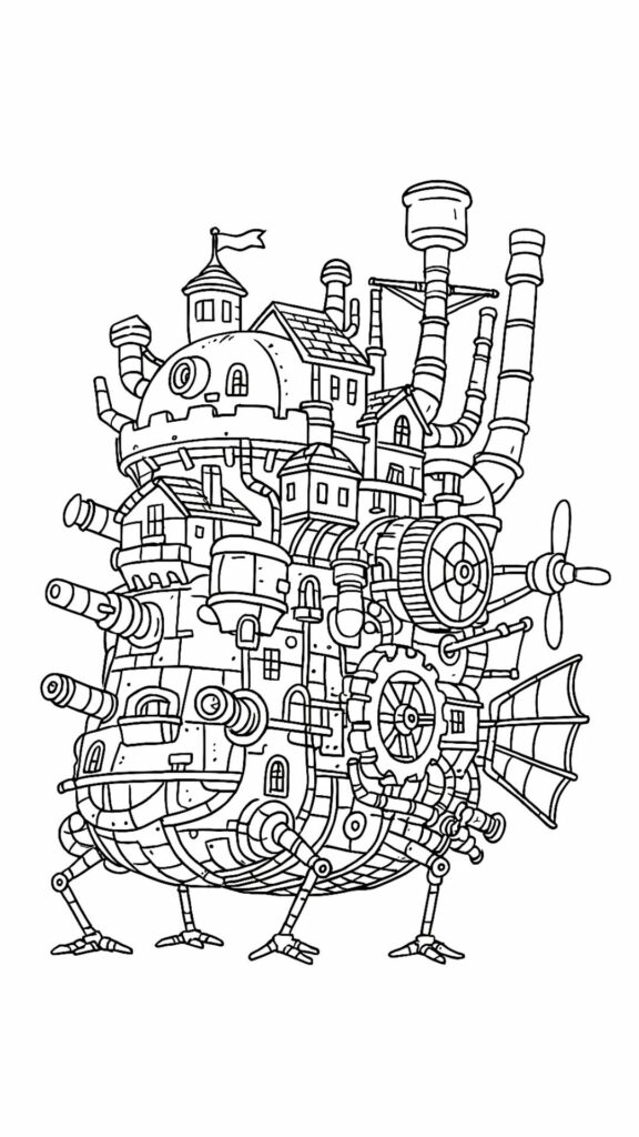 Malvorlagen zu Das wandelnde Schloss