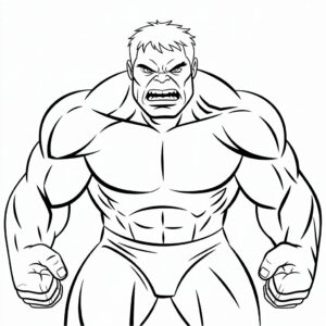 de hulk kleurplaat