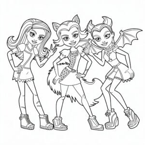 monster high boyama çıktısı