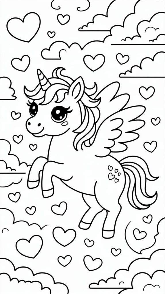 disegni unicorno facile