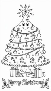 kerst boom tekenen