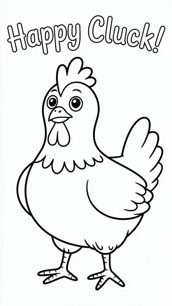 kip cluck kleurplaten