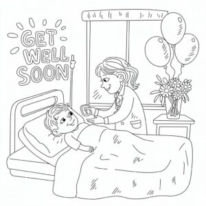 kleurplaat beterschap