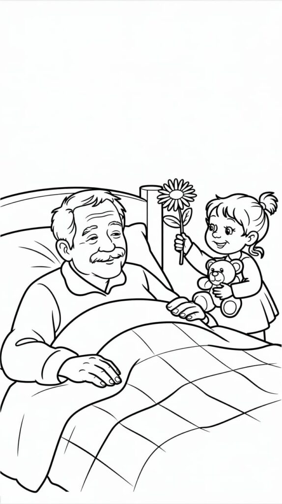 kleurplaat beterschap opa