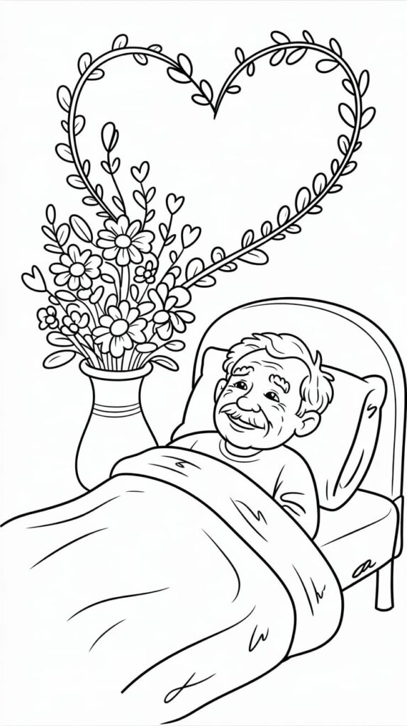 kleurplaat beterschap opkikker