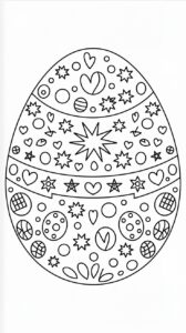 Página para colorear gran huevo de Pascua